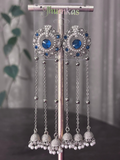 Sapphire Delight Kashmiri Earrings